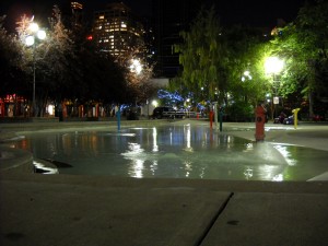 Eau Claire Markey waterpark at Night