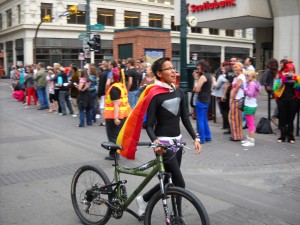 In Calgary, superheroes use bikes,apparently
