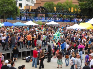 Olympic Plaza was packed - as was the dancefloor